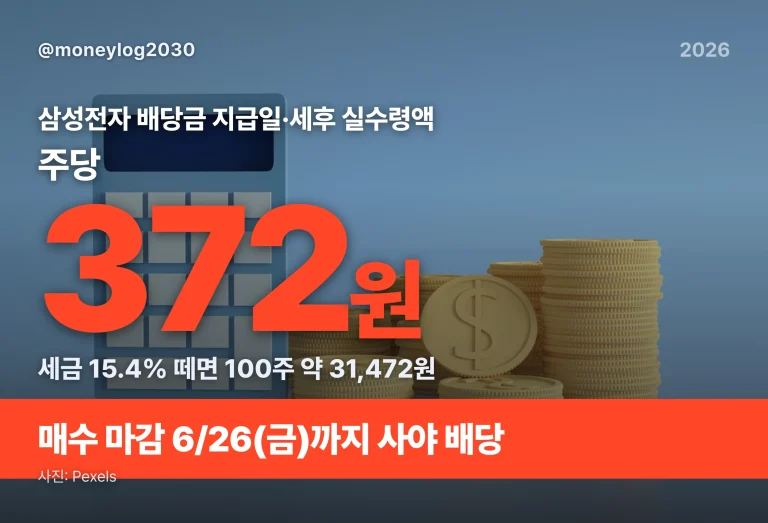 삼성전자 배당금 지급일, 2분기 받는 법과 세금