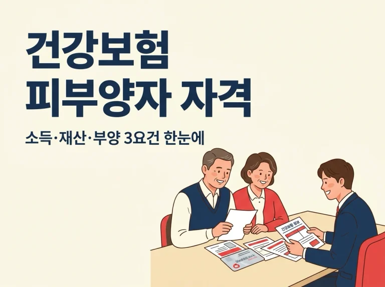 건강보험 피부양자 자격, 소득·재산 3요건 정리