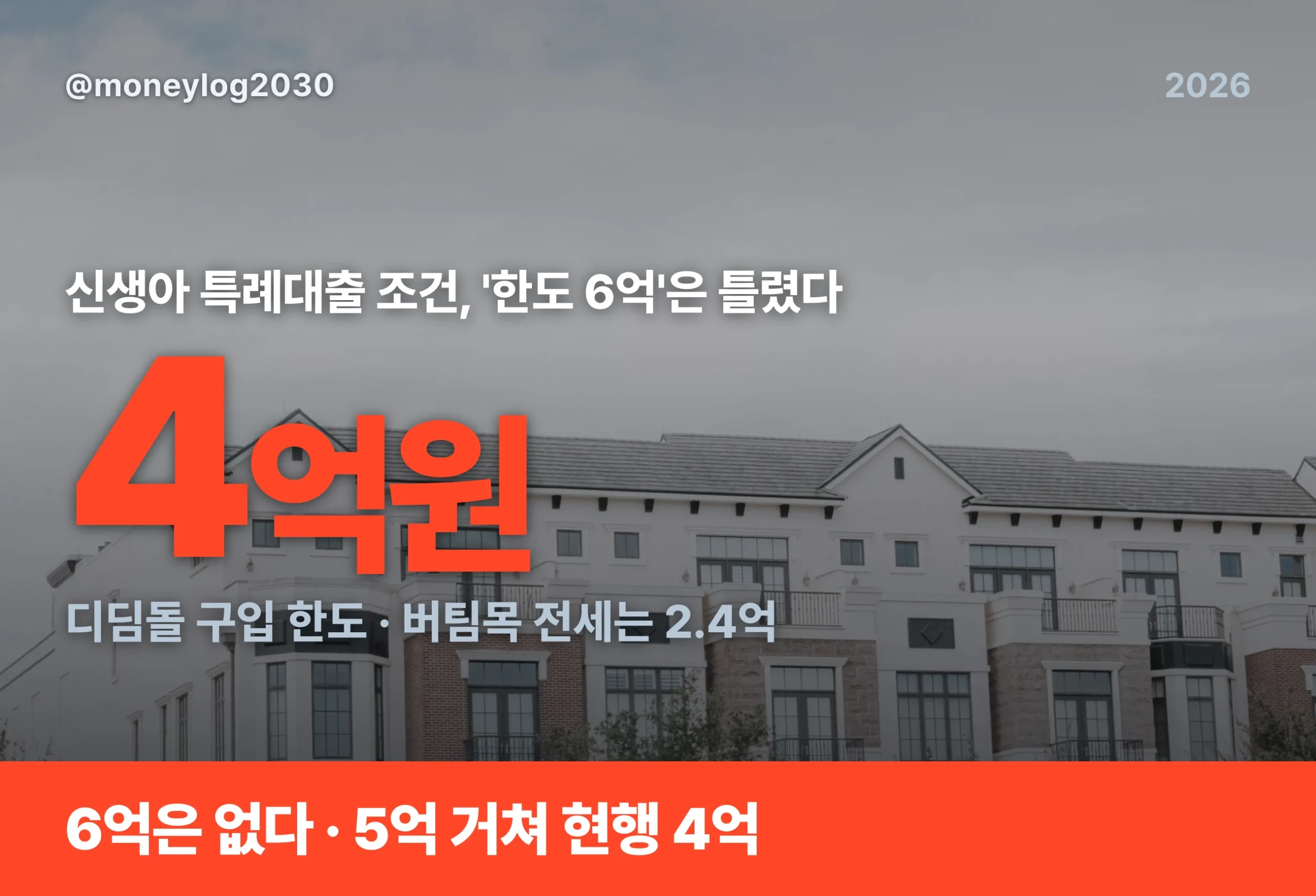 신생아 특례대출 조건 디딤돌 한도 4억원·버팀목 2.4억원 핵심 요약 대표 이미지