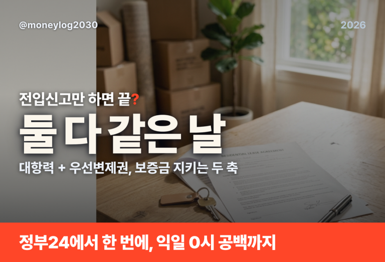 전입신고 확정일자 같이 하는 법, 정부24 5단계