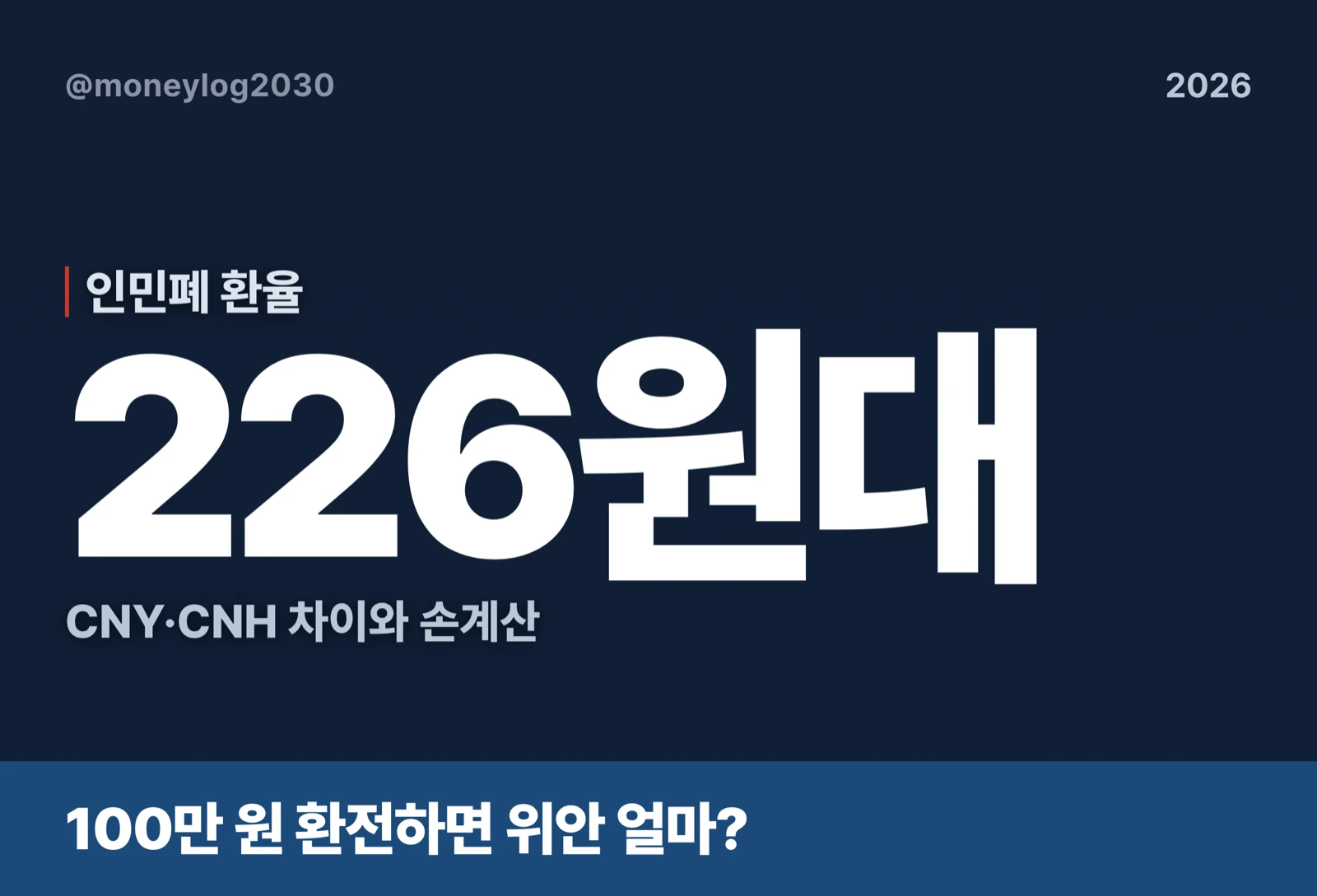 인민폐 환율 226원대 2026년 6월 19일 기준 CNY KRW 100만 원 환전 계산